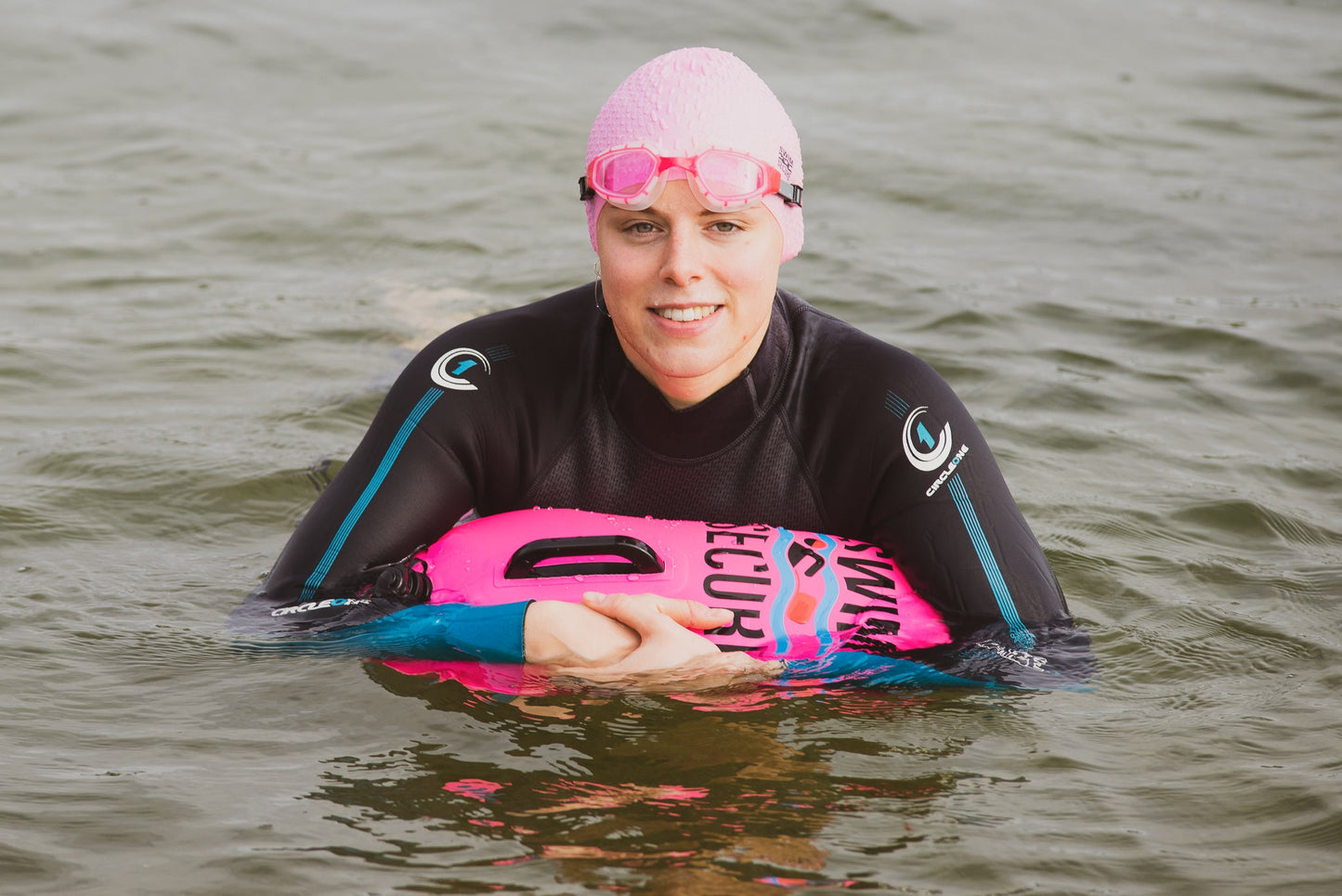 Pink 28L Dry Bag Swim Buoy
