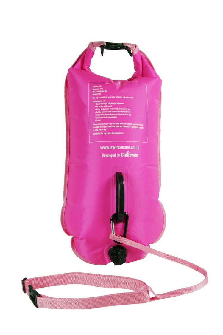 Pink 28L Dry Bag Swim Buoy